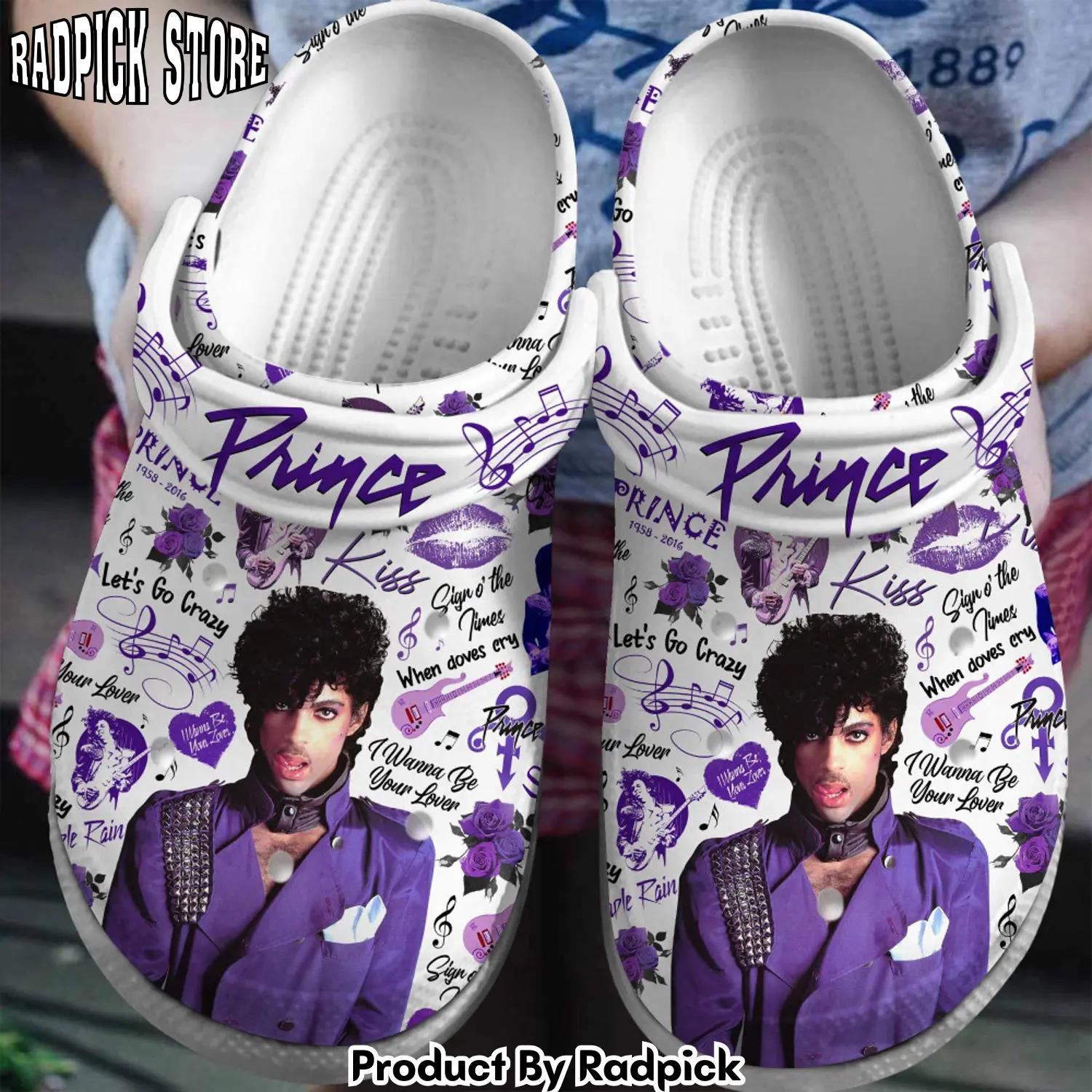 Radpick prince singer music clogs shoes comfortable for men women rp6521990